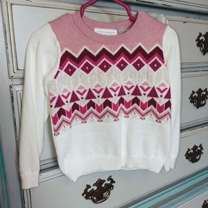 Children's Place white pink sweater